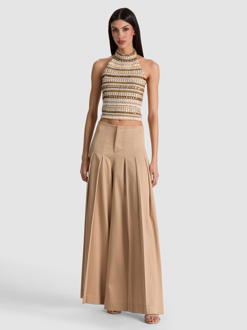 GATZ LINEN EMBELLISHED TOP 1