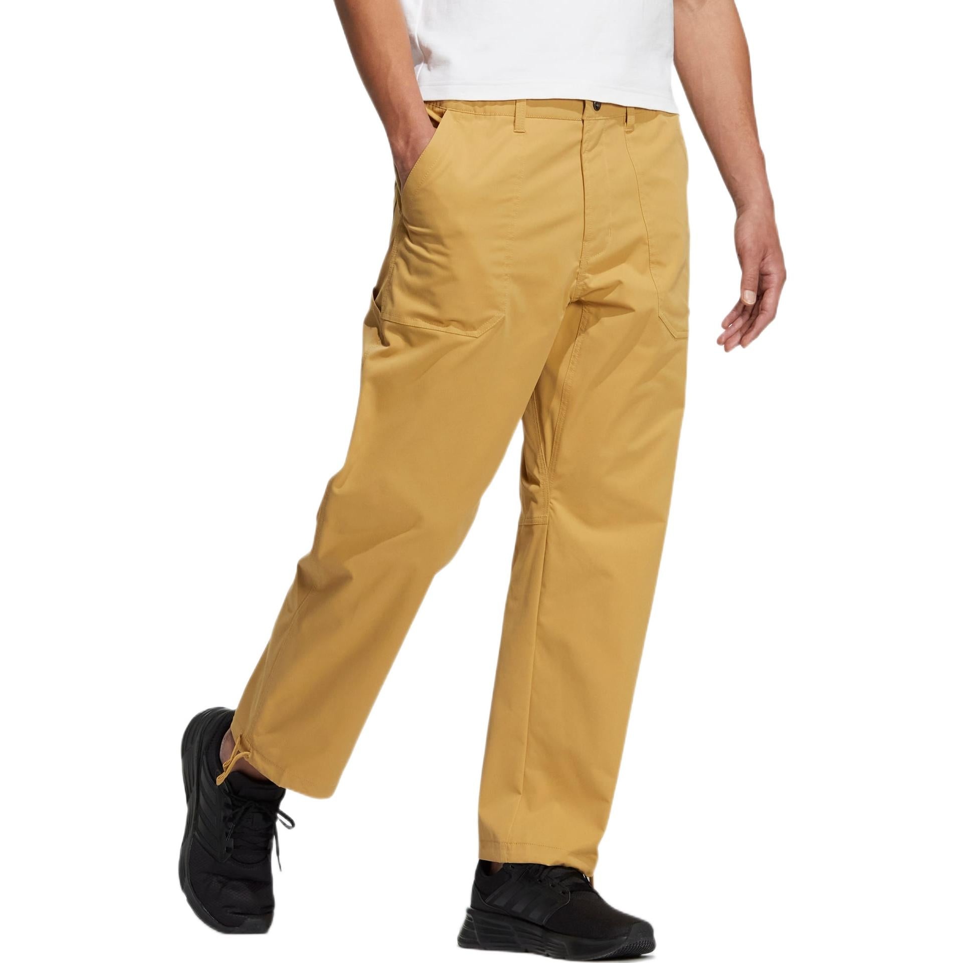 adidas Solid Color Straight Sports Pants Men's Gold Color HP1386 - 4