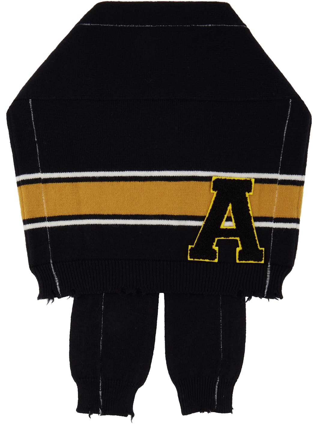 Black Knit Sweater Scarf - 2