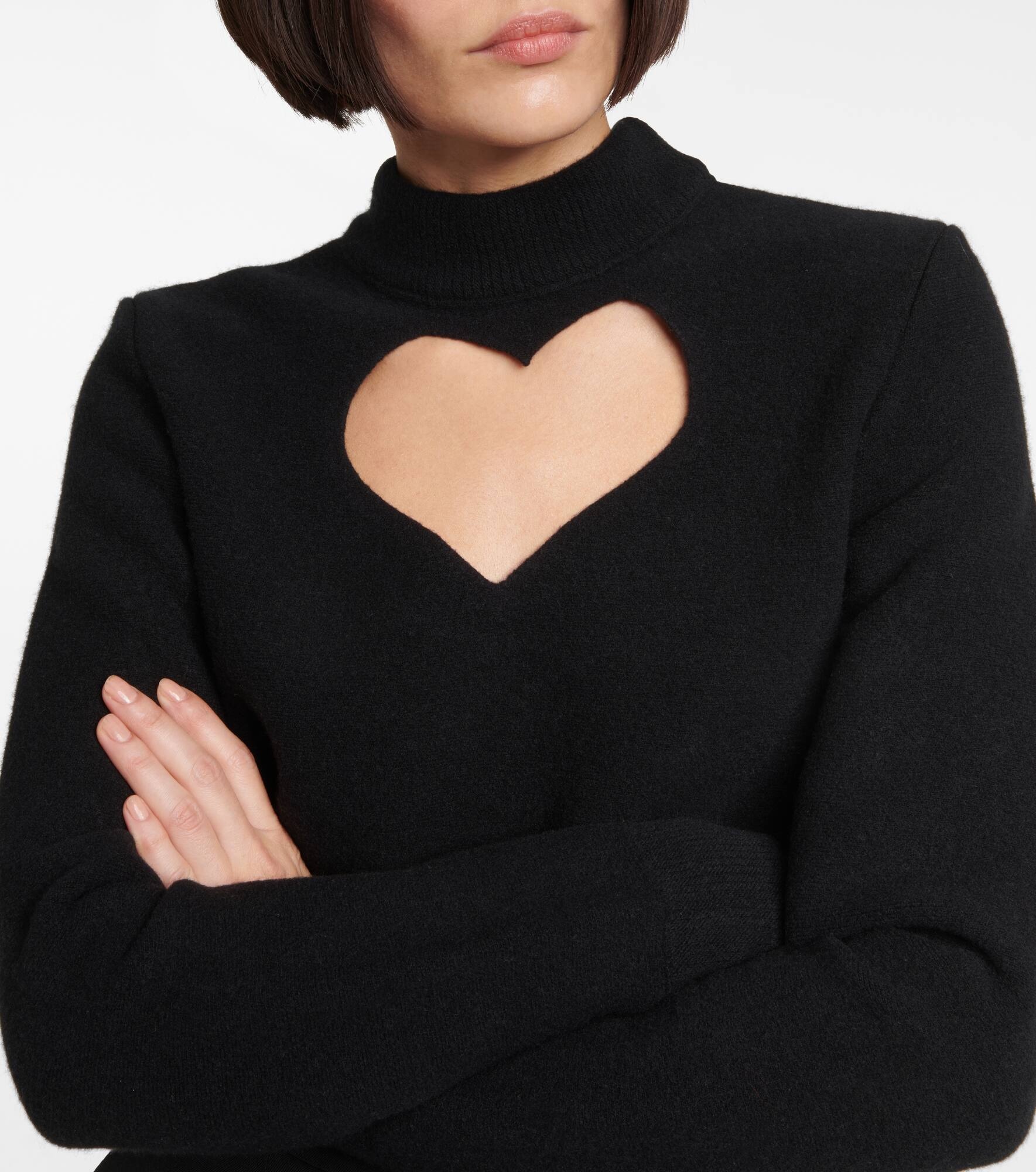 Keyhole virgin wool cropped sweater - 4