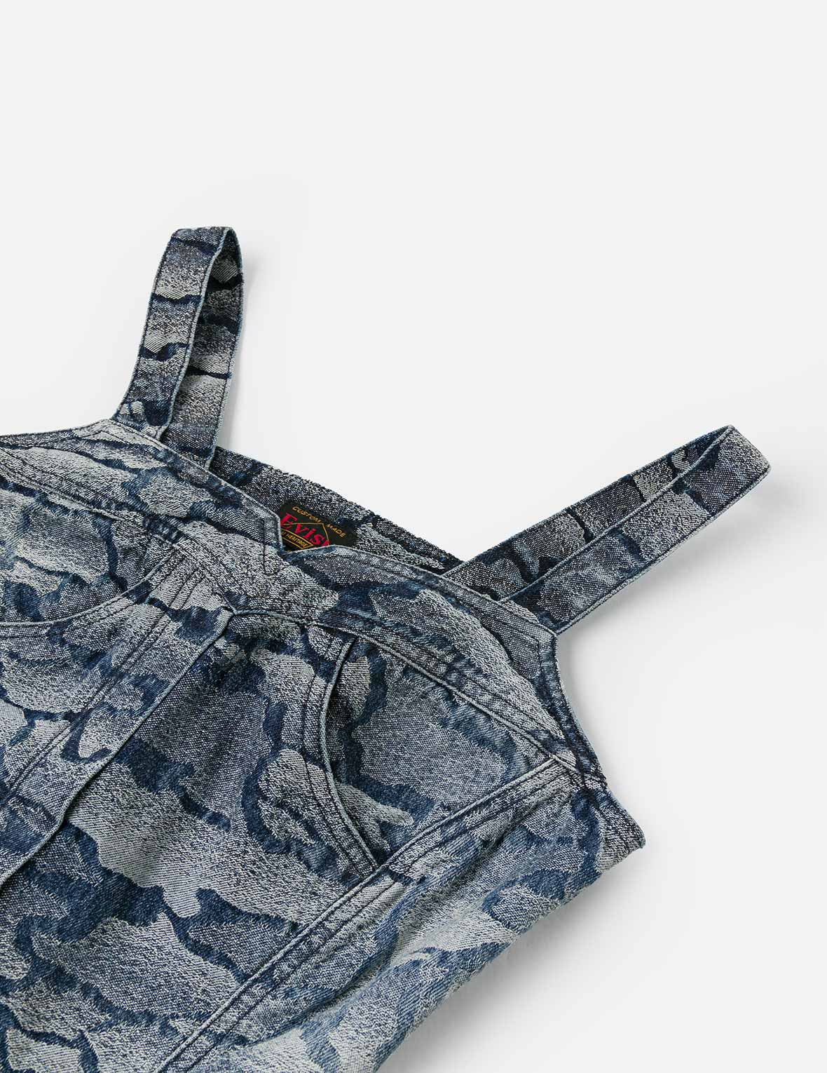Allover Ishigaki Camouflage Jacquard Fashion Fit Denim Corset - 9