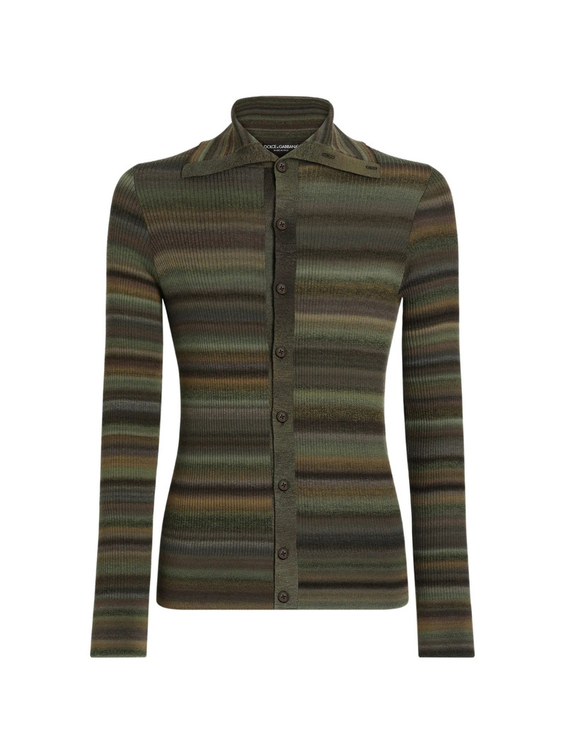 Dolce & Gabbana Ribbed Wool Cardigan 1