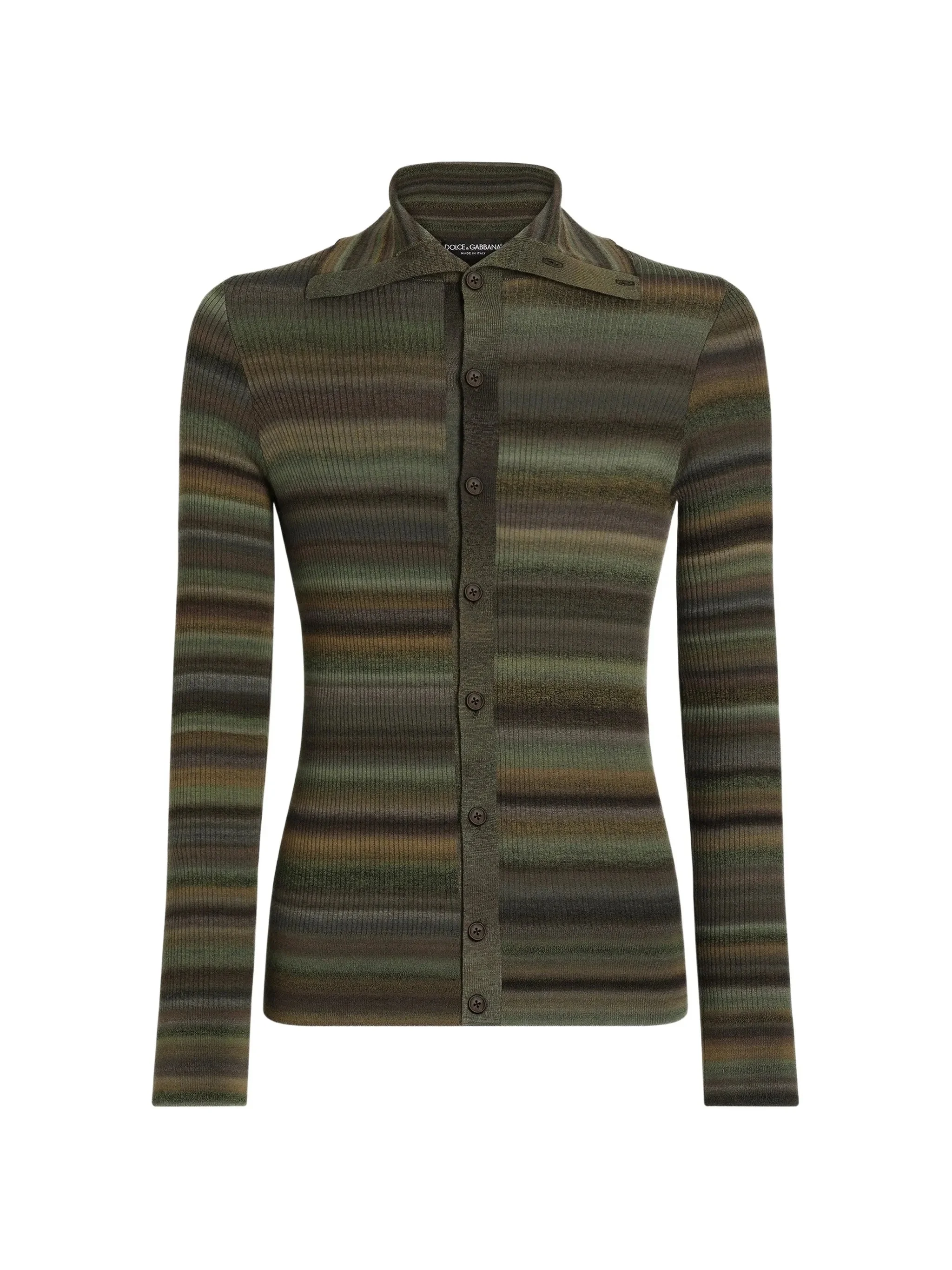 Dolce & Gabbana Ribbed Wool Cardigan - 1