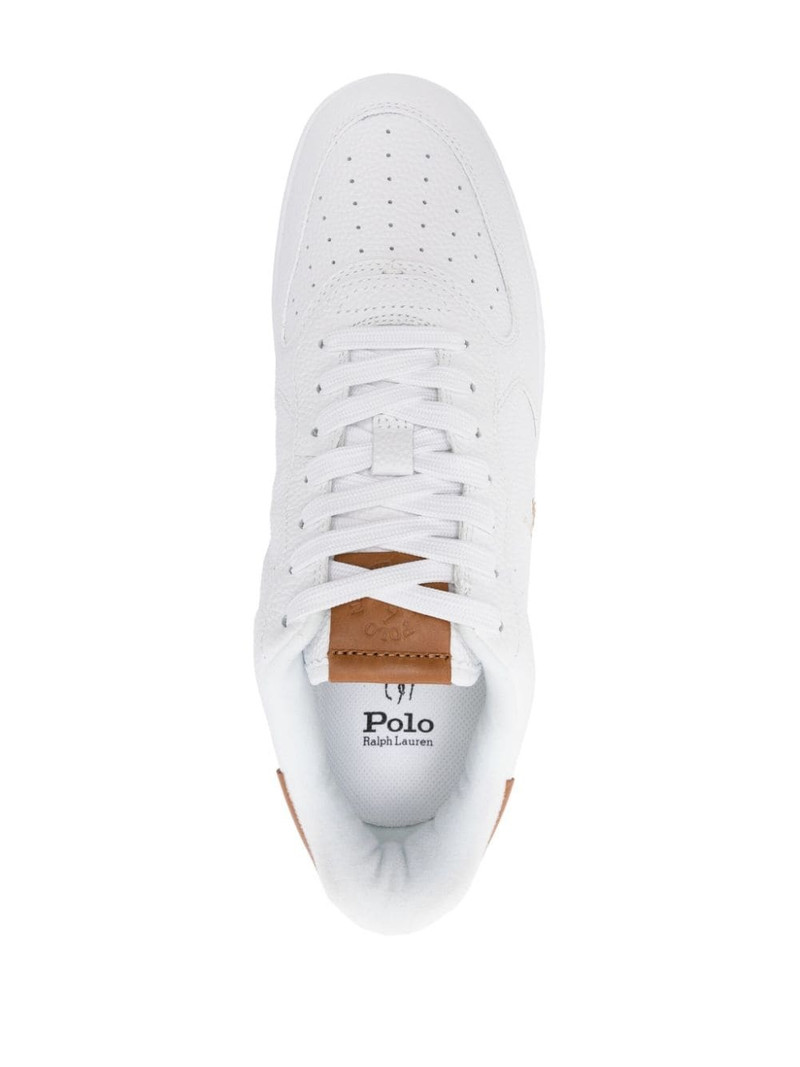 Polo Pony embroidered leather sneakers 4