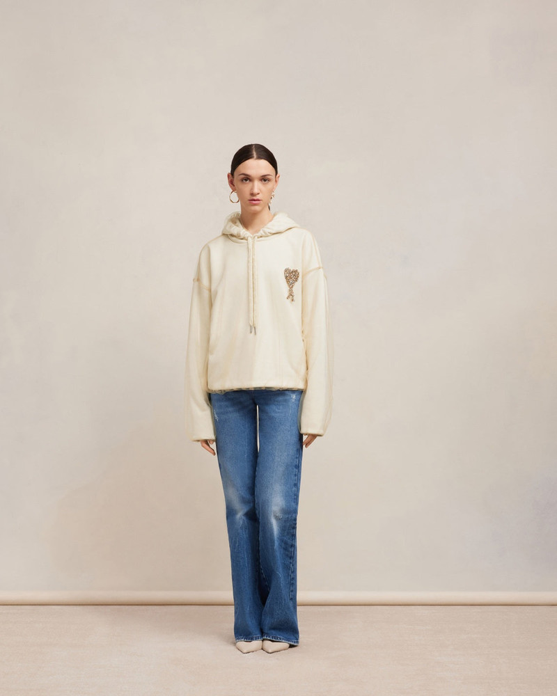 AMI Paris AMI DE COEUR EMBROIDERY HOODIE outlook