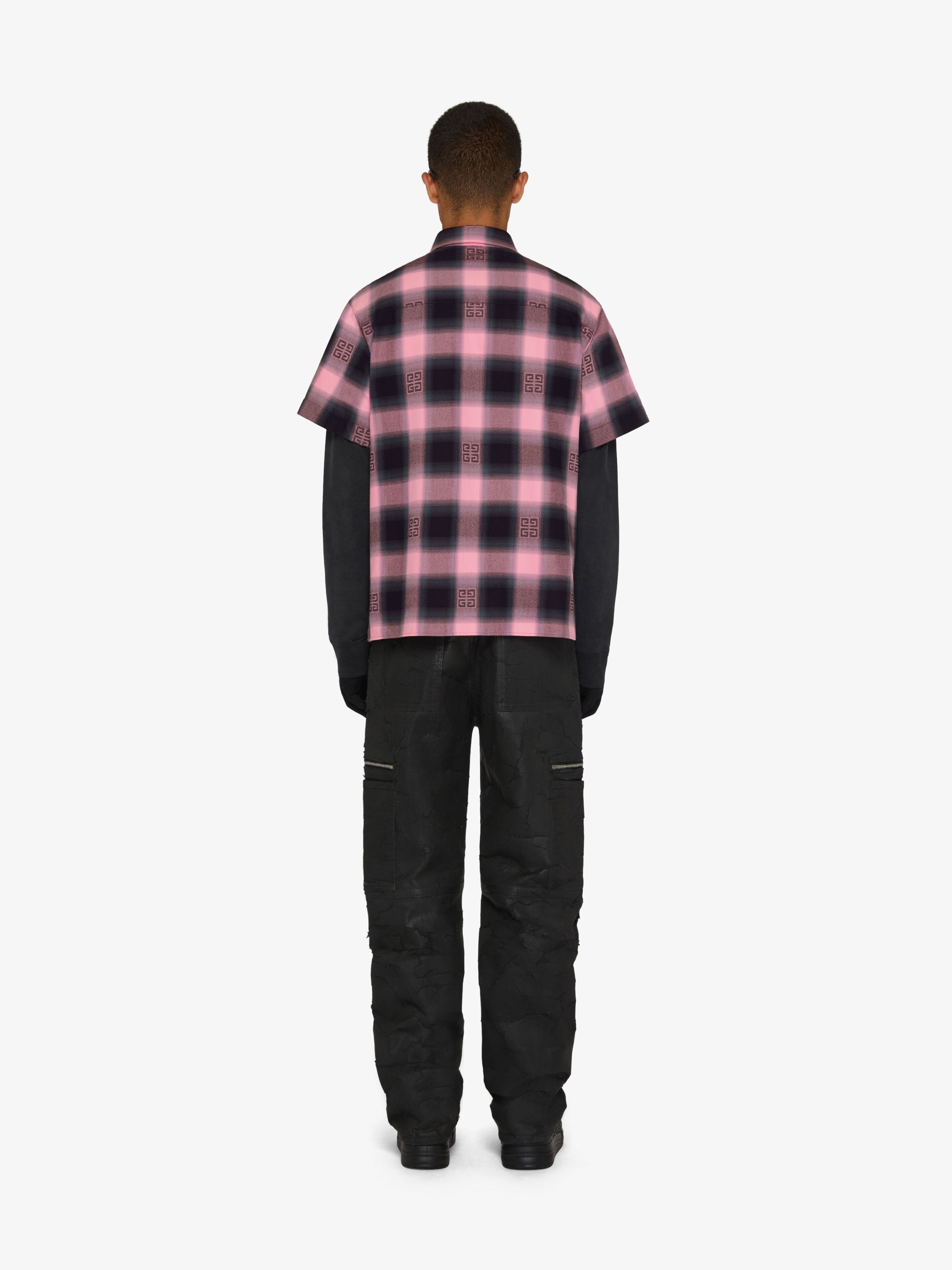 OVERSIZED SHIRT IN 4G CHECKED FLANNEL - 4