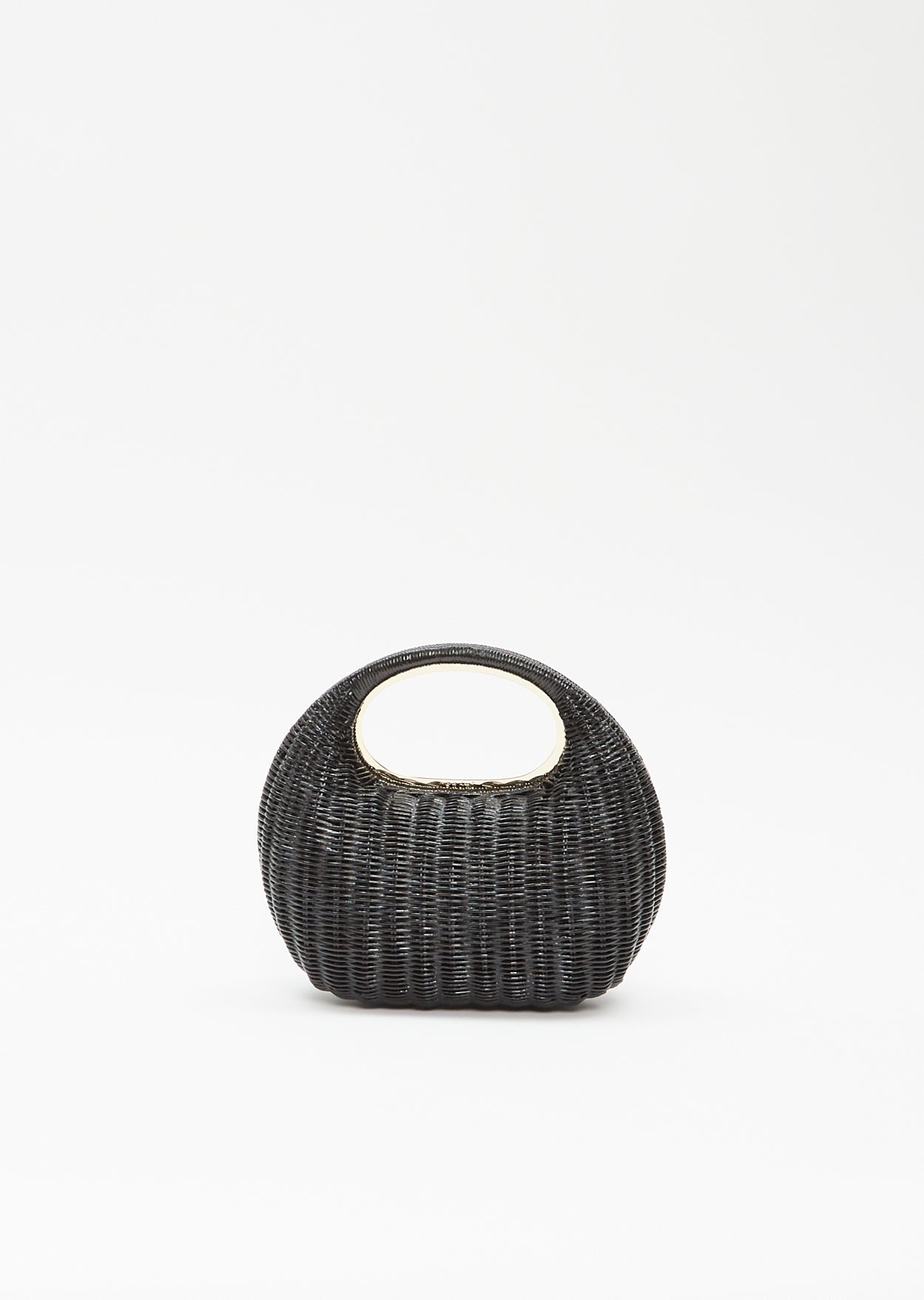 Ratan Round Bag — Black - 1