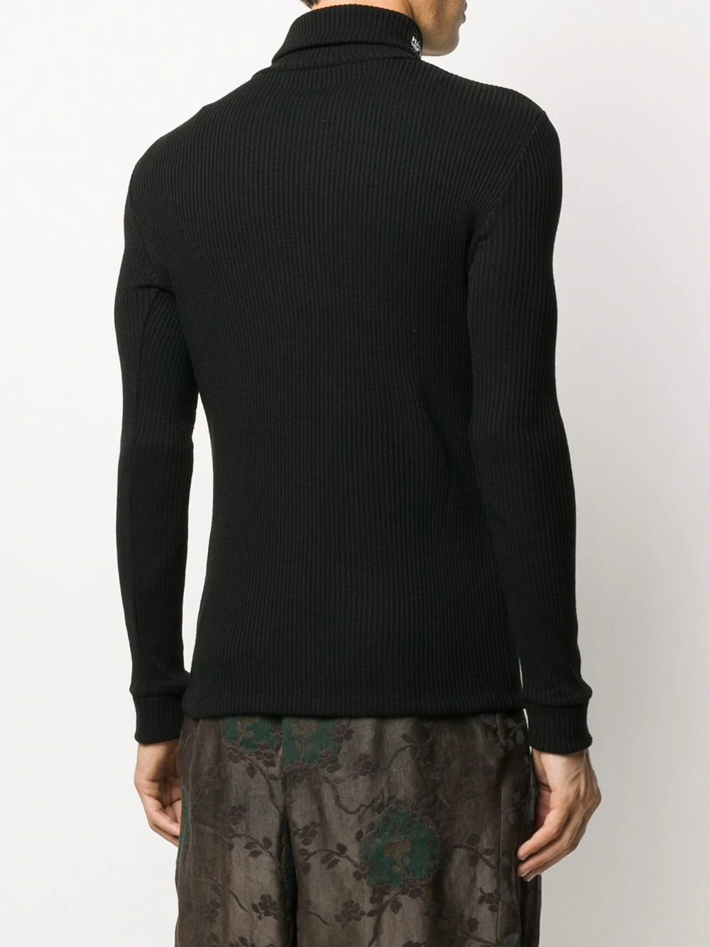 roll neck fitted jumper in fine knit - 4