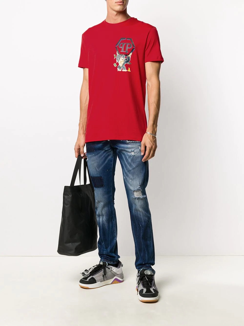 King Plein-print cotton T-shirt - 2