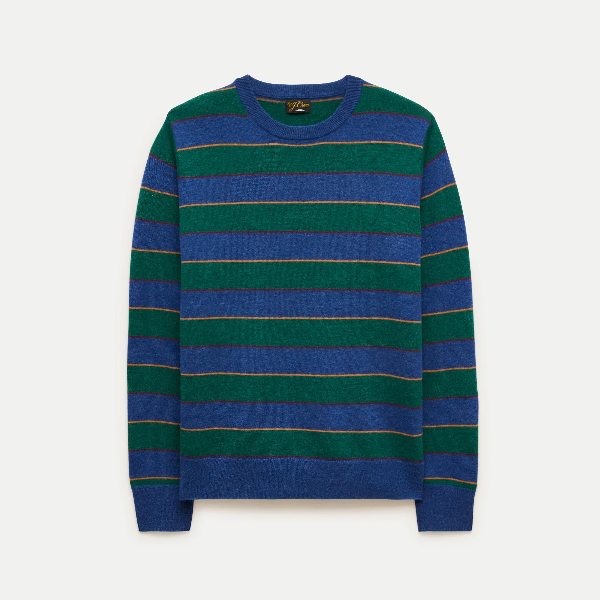 Cashmere crewneck sweater in stripe - 1