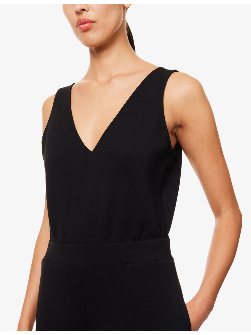Alina Wide-Leg Stretch-Jersey Jumpsuit - 5