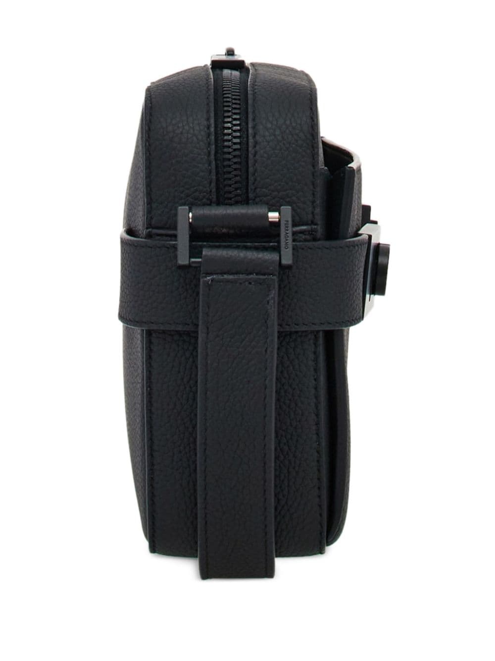 Gancini buckle embellished leather shoulder bag - 4