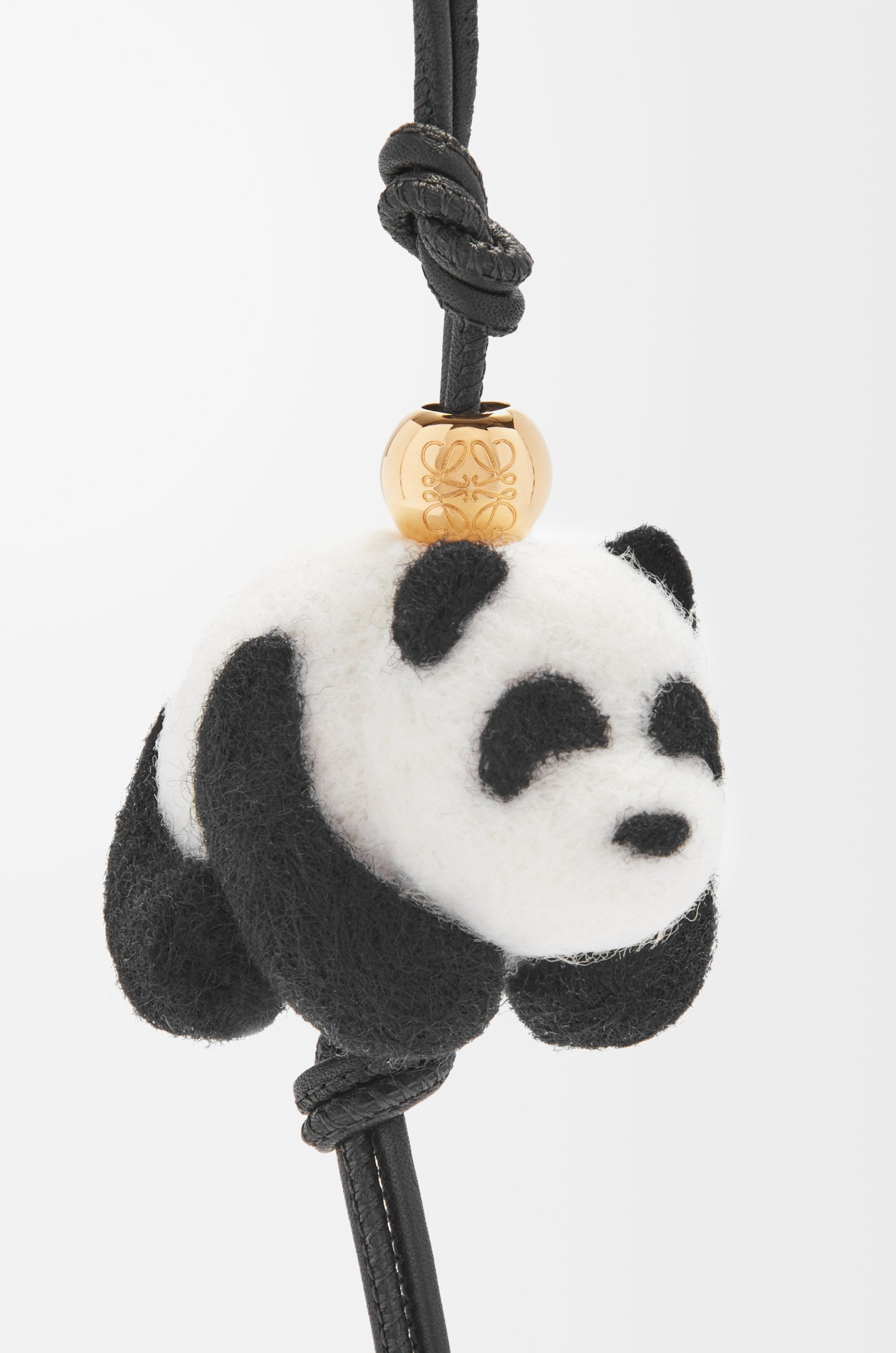Panda charm in felt and calfskin - 2