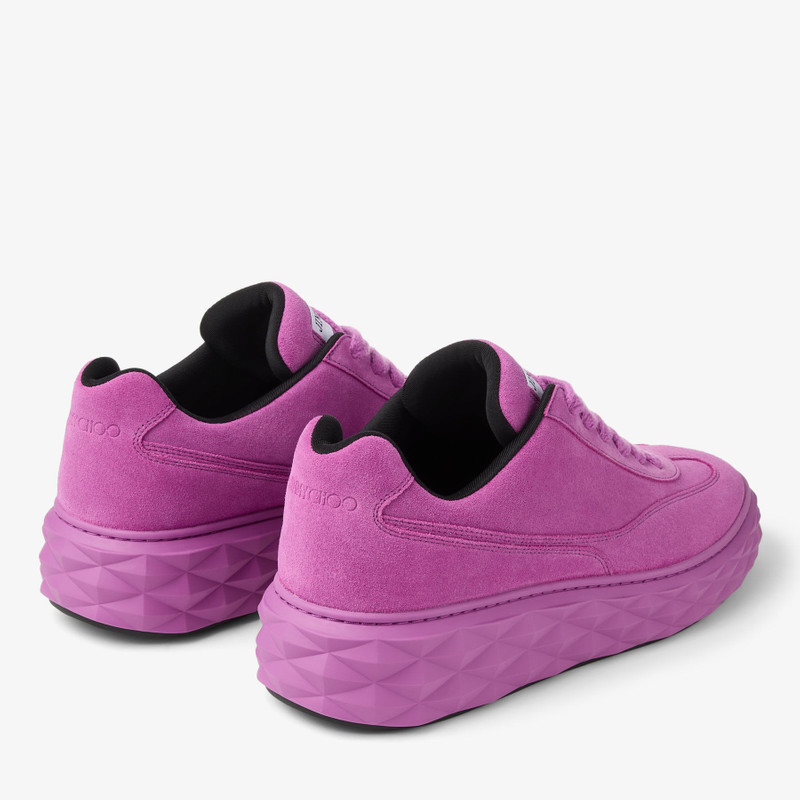 JIMMY CHOO Diamond Maxi Retro M Violet Orchid Velvet Suede Low Top Trainers outlook
