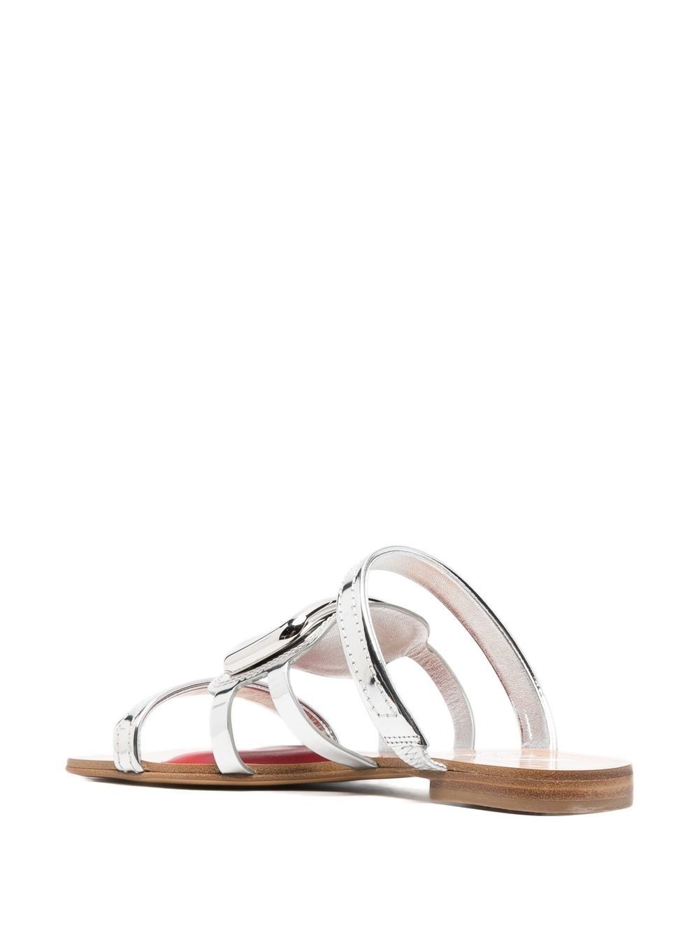 multi-strap metallic sandals - 3
