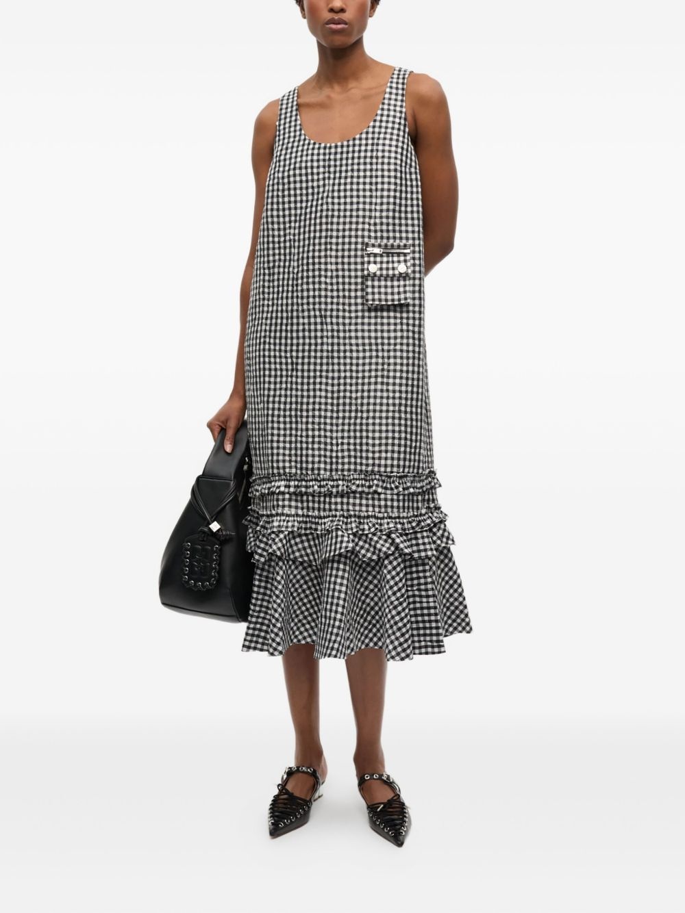 gingham-print dress - 2
