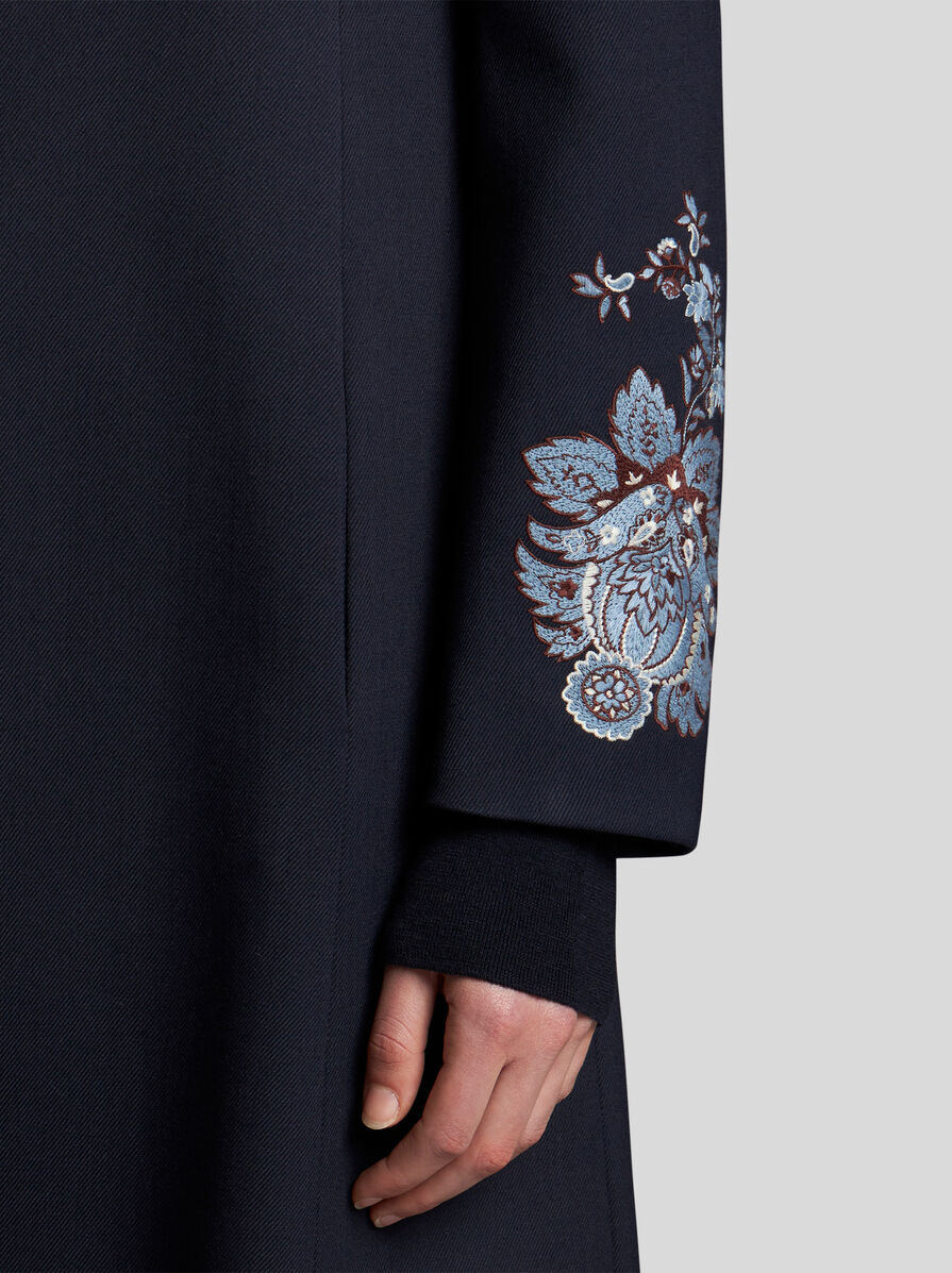 GABARDINE COAT WITH EMBROIDERY - 3