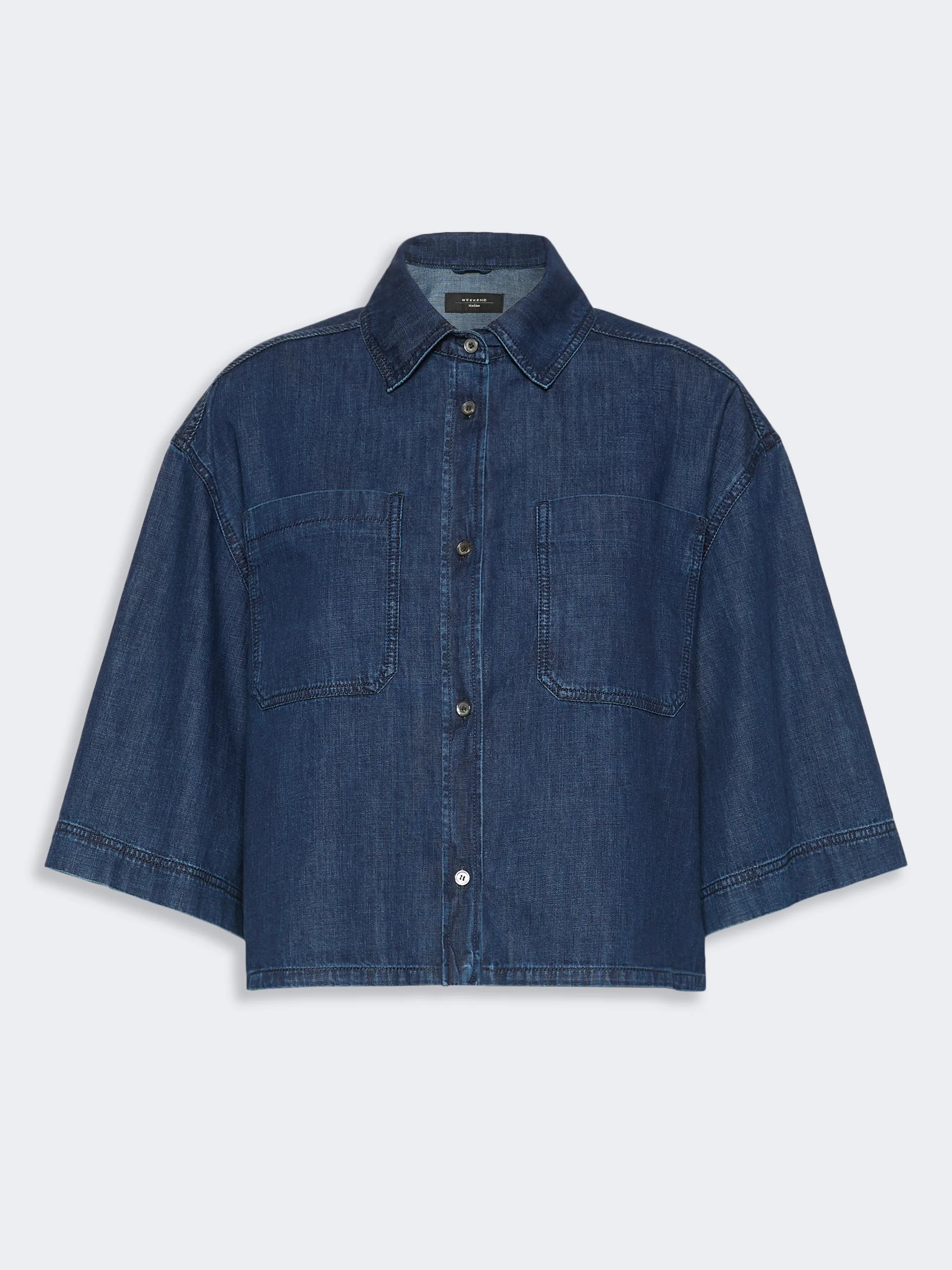ZANNATA Boxy denim shirt - NAVY - 1