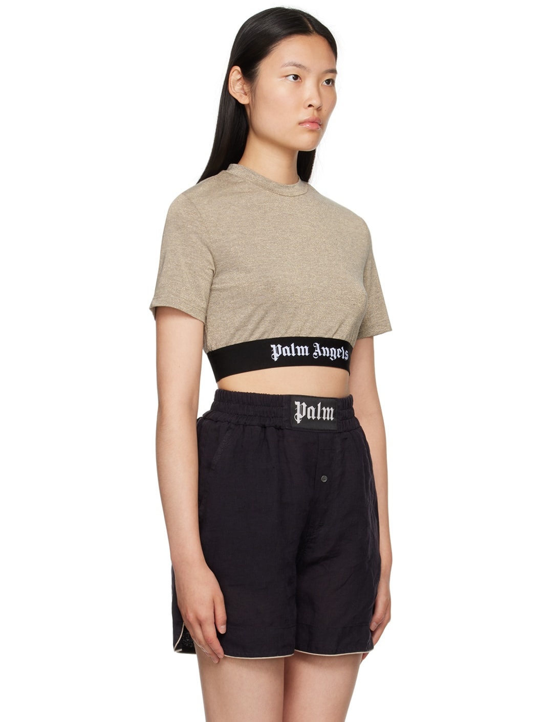 Gold Cropped T-Shirt - 2