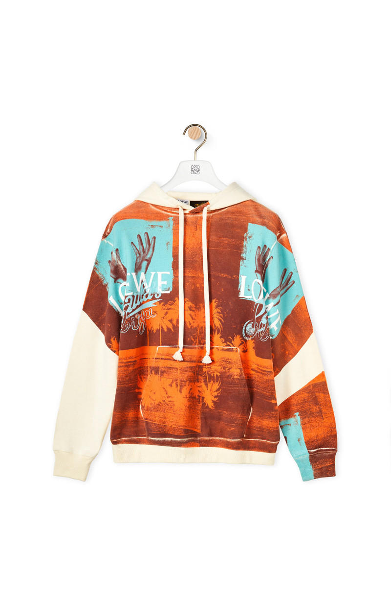 Tropical hands print hoodie in polyester - 1
