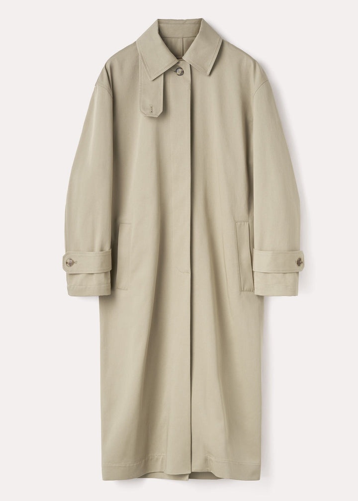 Totême Oversized gabardine car coat trench beige | REVERSIBLE