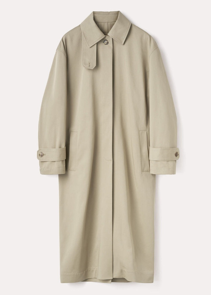 TOTEME Oversized gabardine car coat trench beige | REVERSIBLE