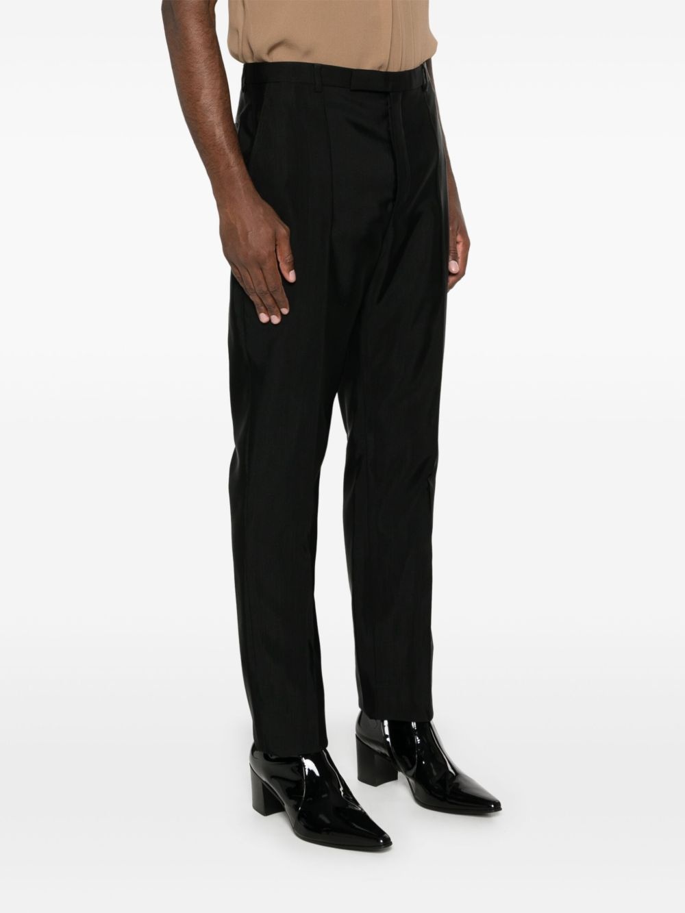 high-waisted tailored trousers - 3