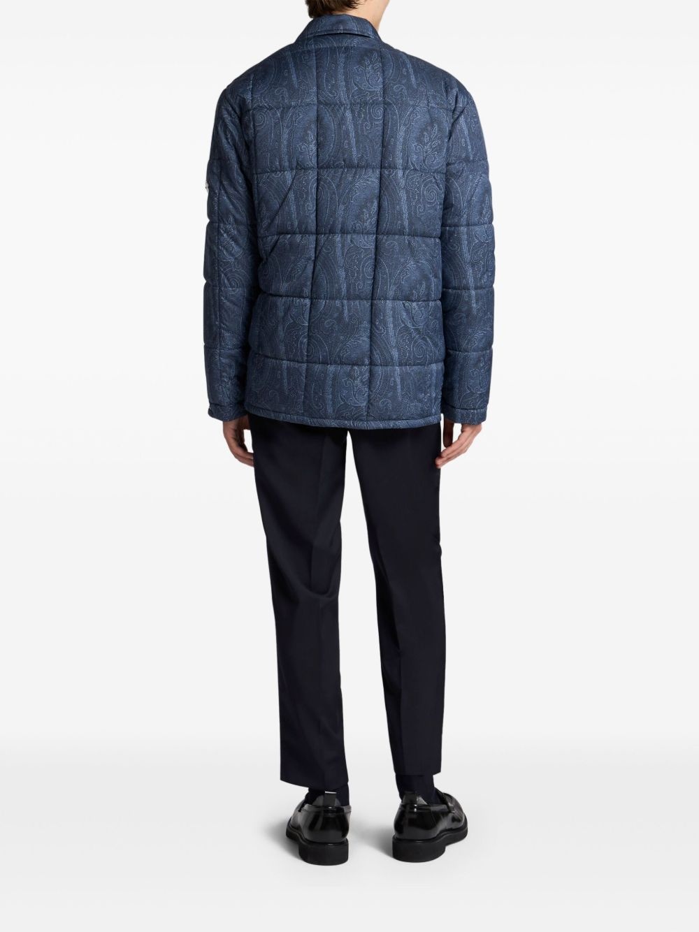 quilted printed shirt jacket - 3