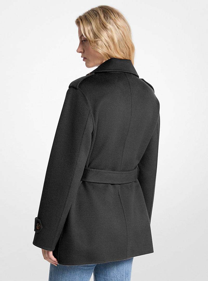 MICHAEL KORS Wool Blend Belted Wrap Coat outlook