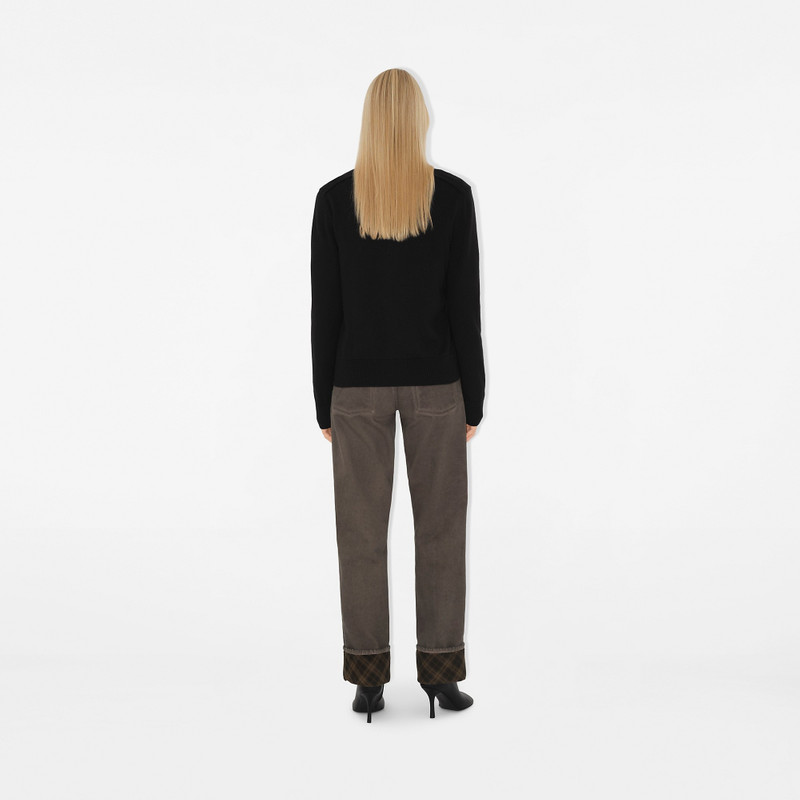 Check Label Wool Cardigan 5
