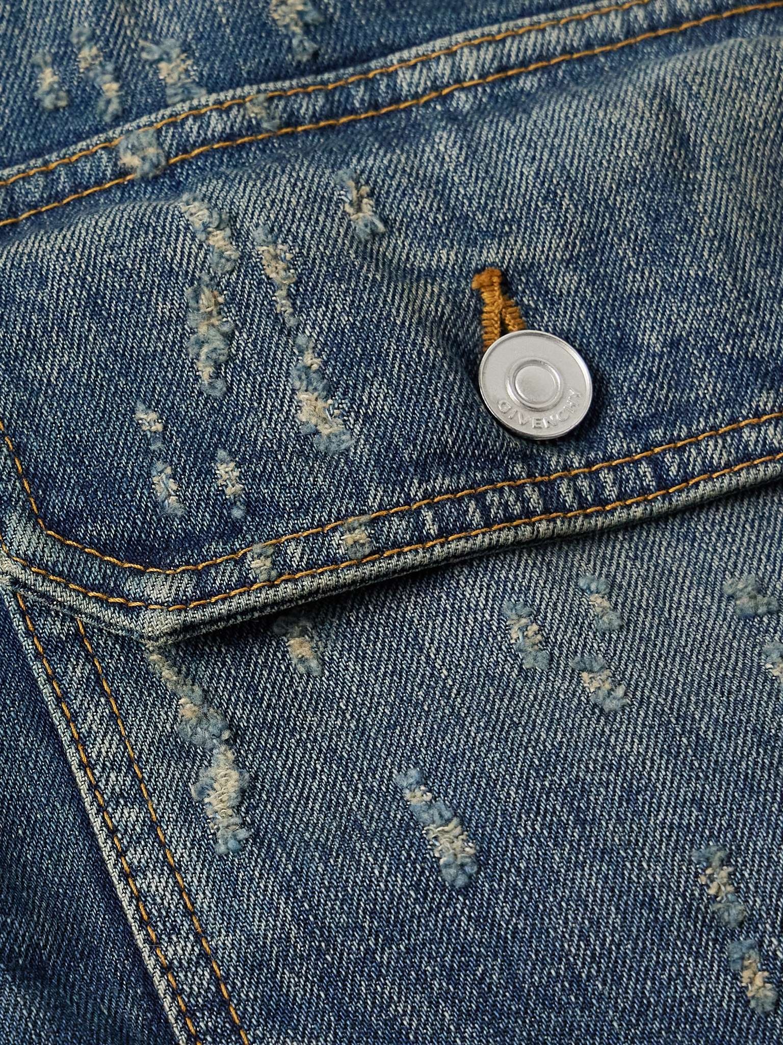 Distressed Denim Jacket - 5