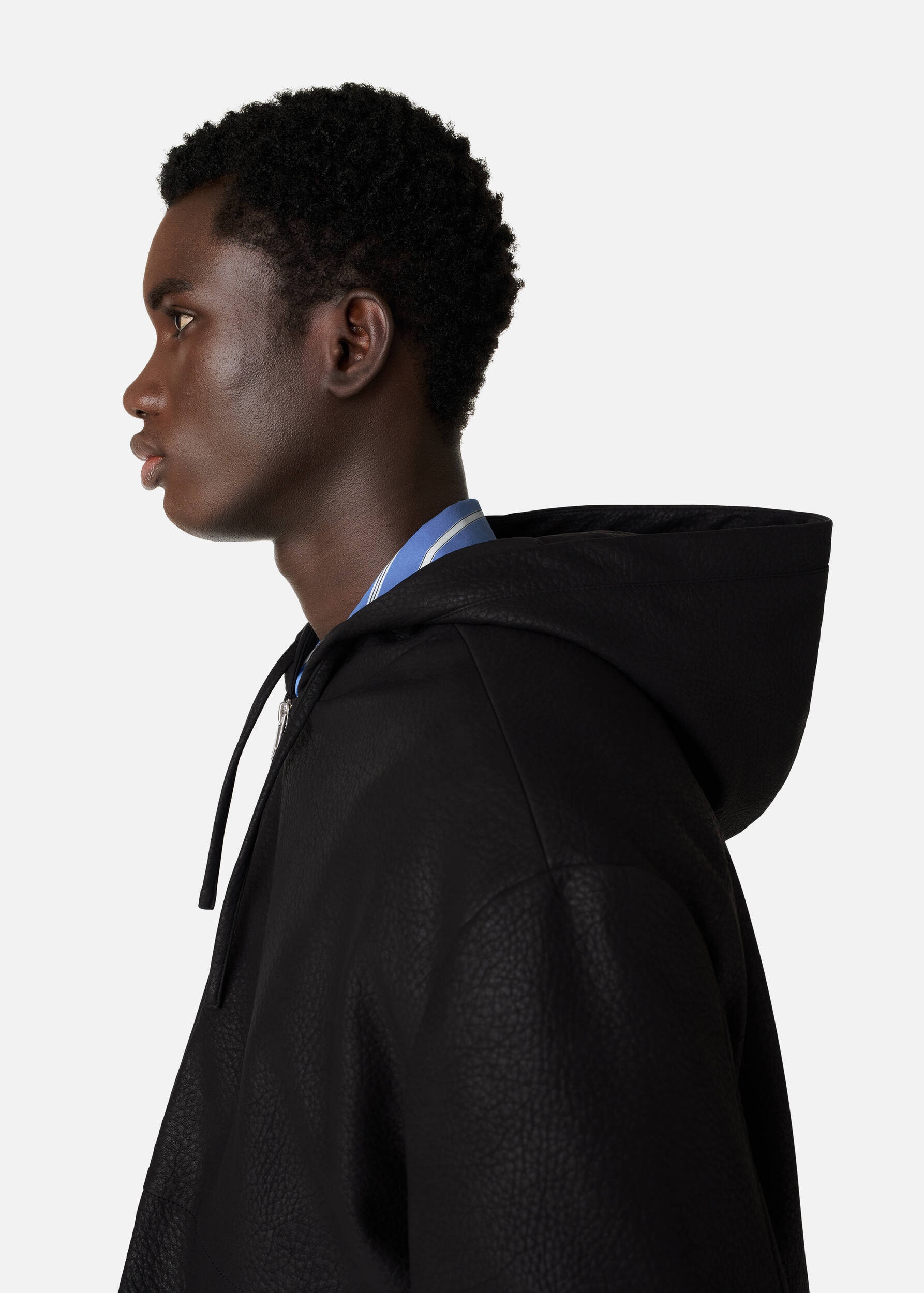 Pebbled Hooded Jacket - 6