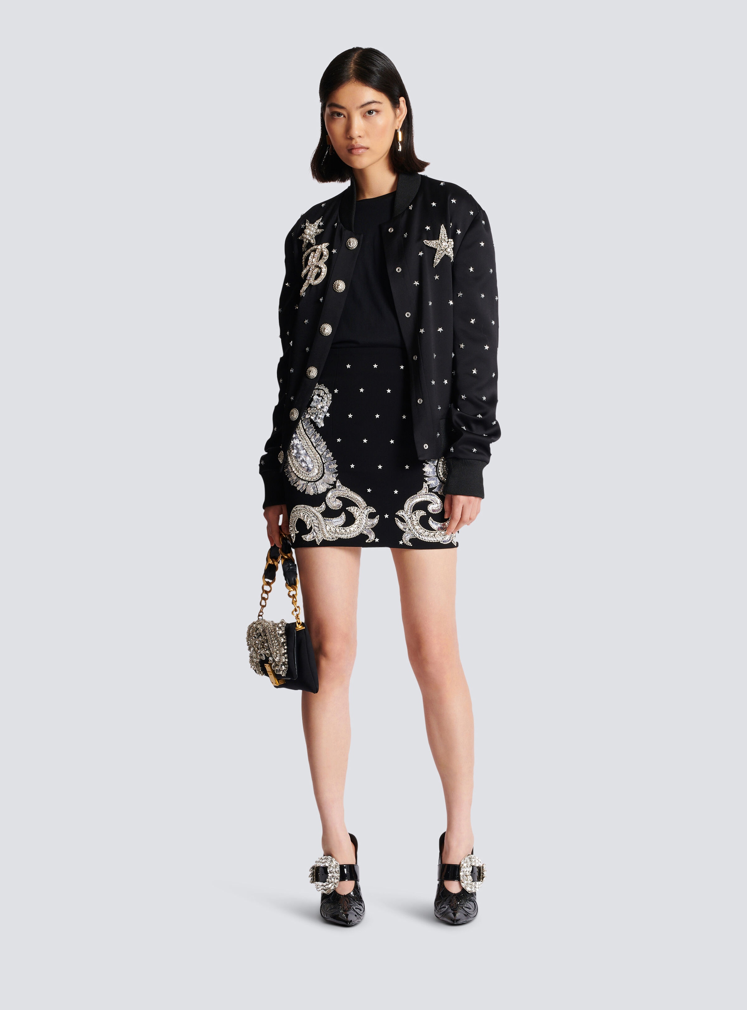 Paisley and stars embroidered skirt - 2