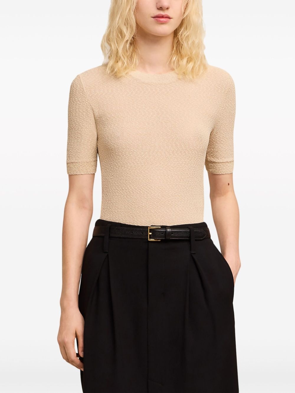 short-sleeve knitted top - 5