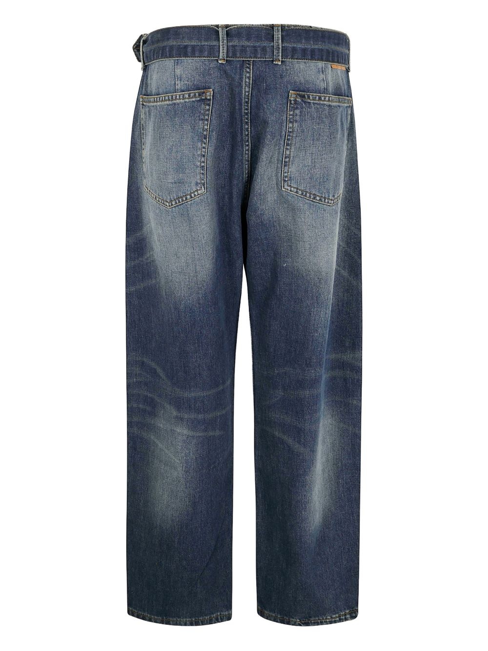belted wide-leg jeans - 2