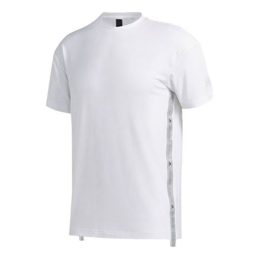 adidas M Gfx T Prime Solid Color Side Sports Stylish Round Neck Short Sleeve White FT2789 - 1