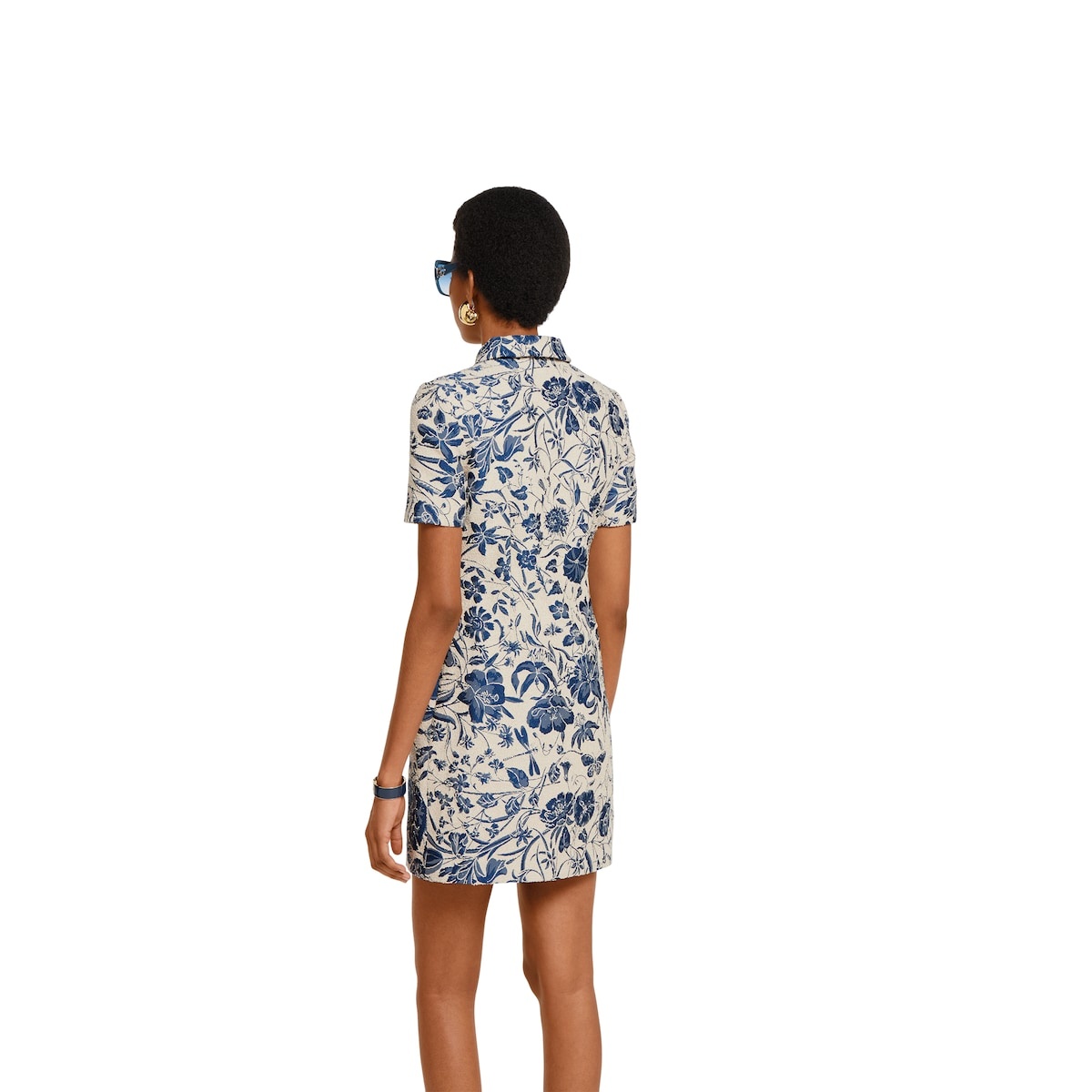 Flora cotton bouclé jacquard dress - 4