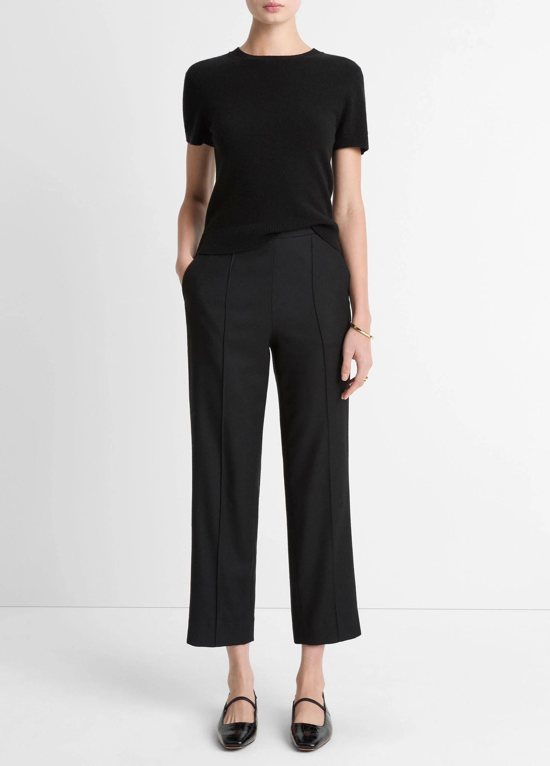 Italian Wool-Blend Easy Pull-On Pant - 1