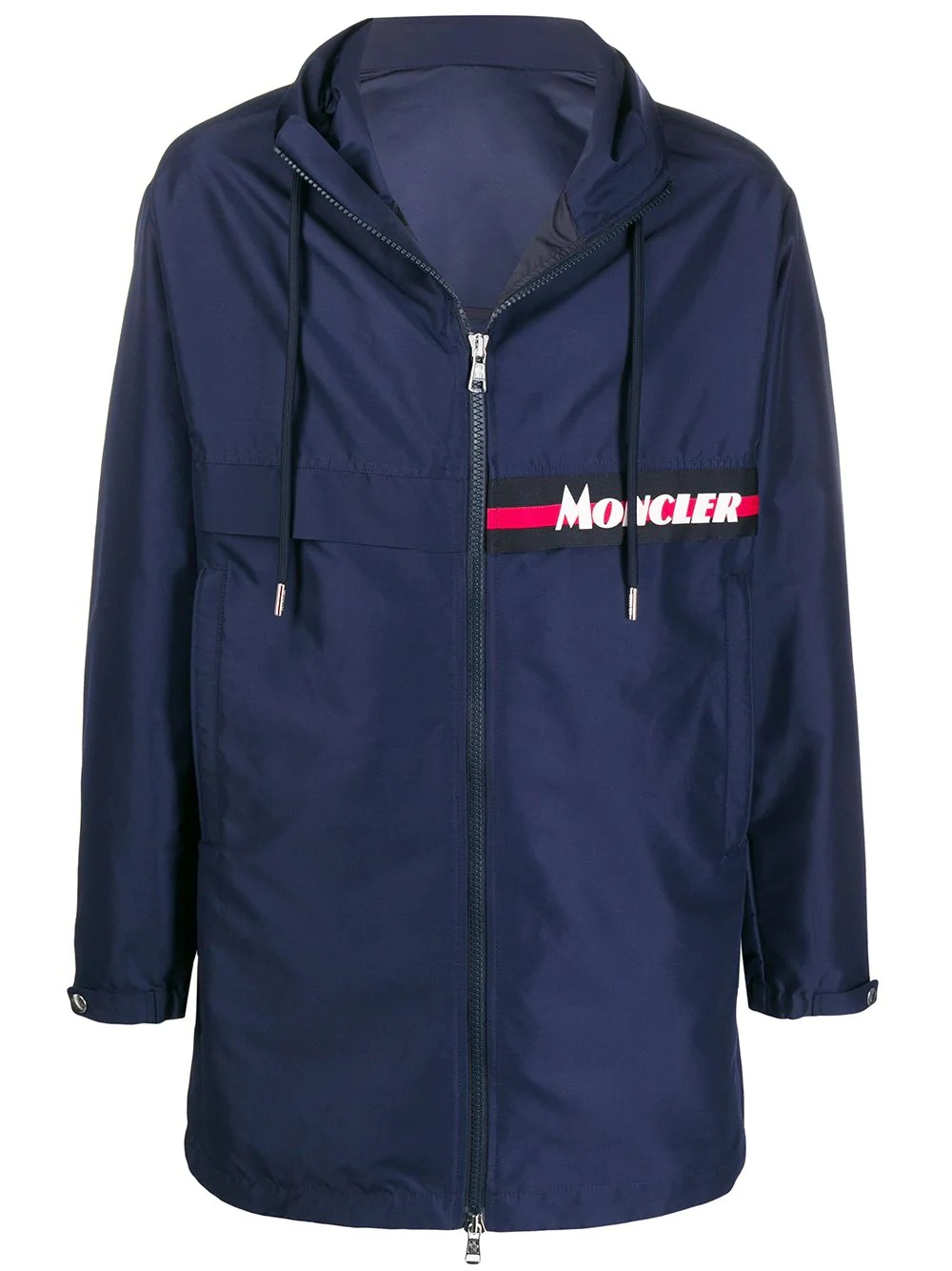 zip-through hooded coat - 1