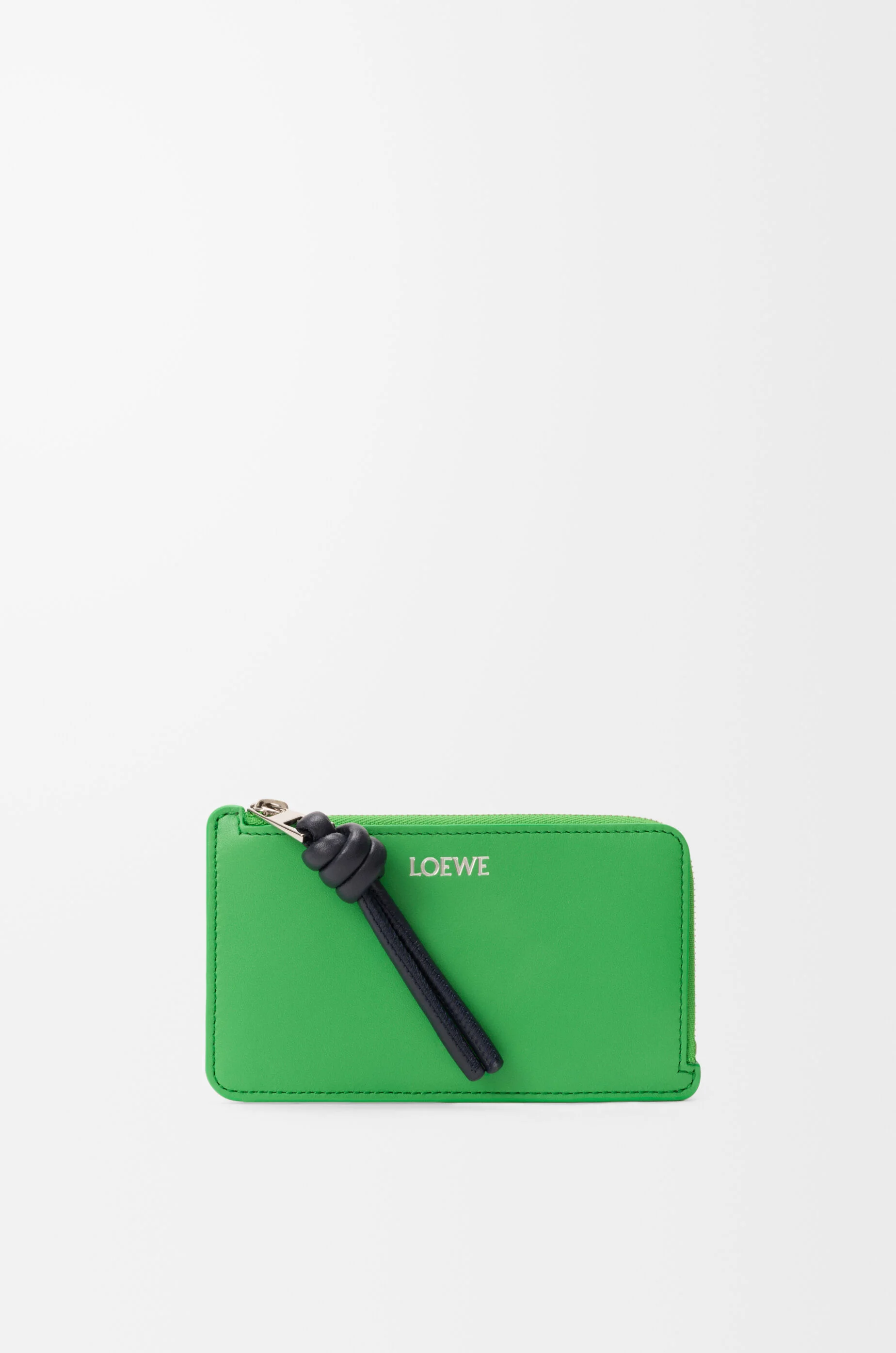 Knot coin cardholder in shiny nappa calfskin - 1