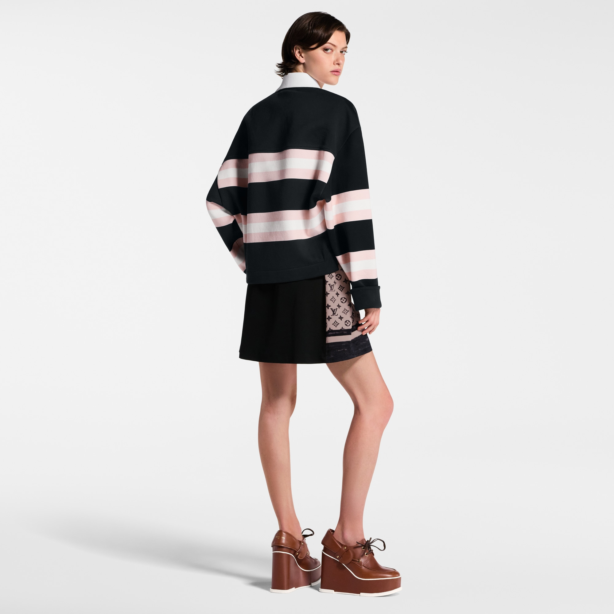 Chunky Stripes Polo Top - 5