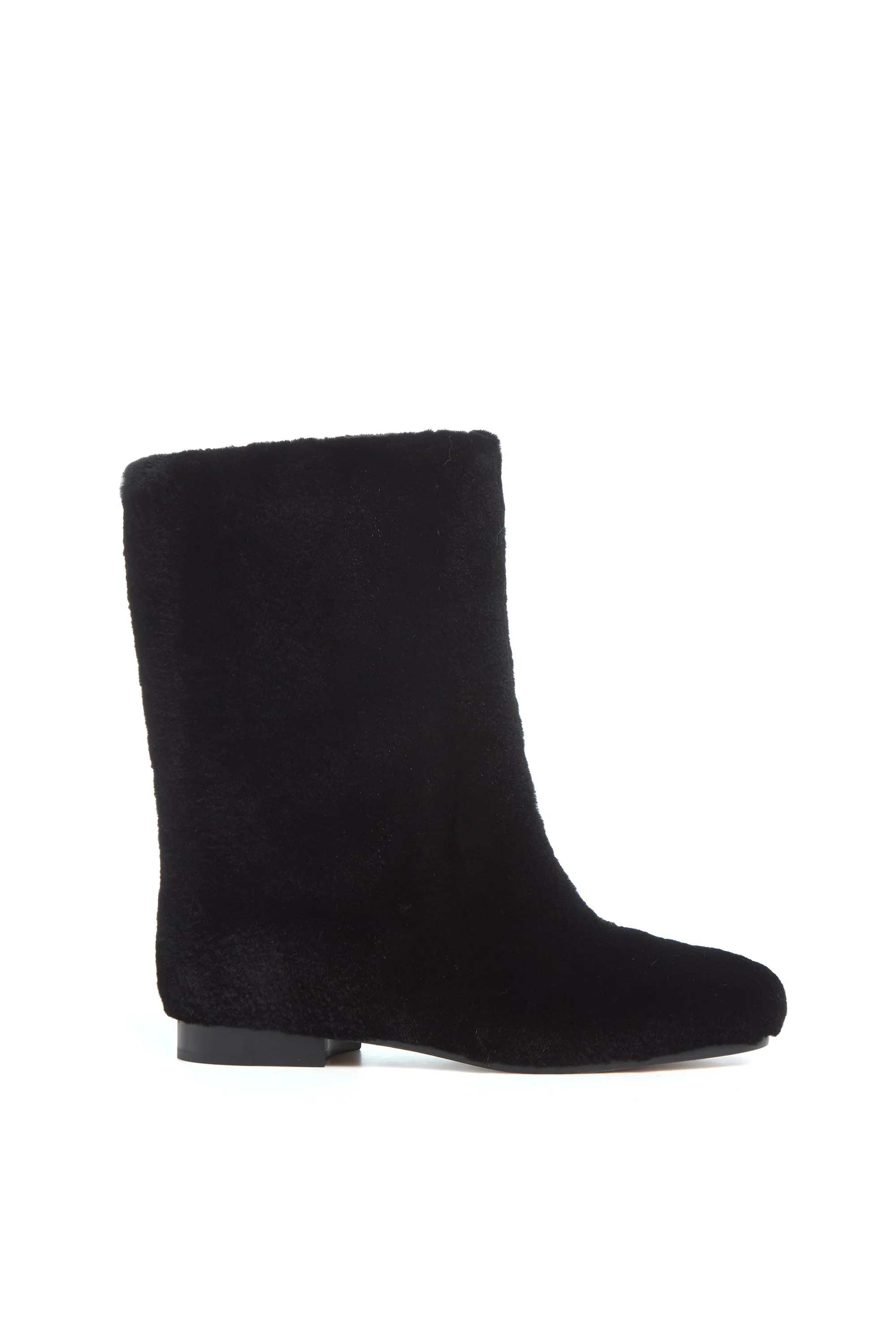 Tina Ankle Boot in Black Shearling - 1