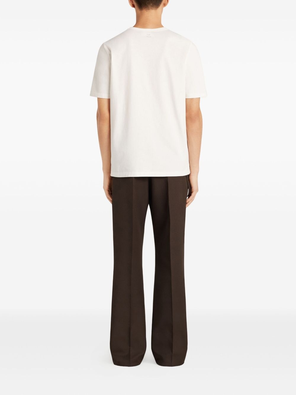 logo-embroidered cotton T-shirt - 3