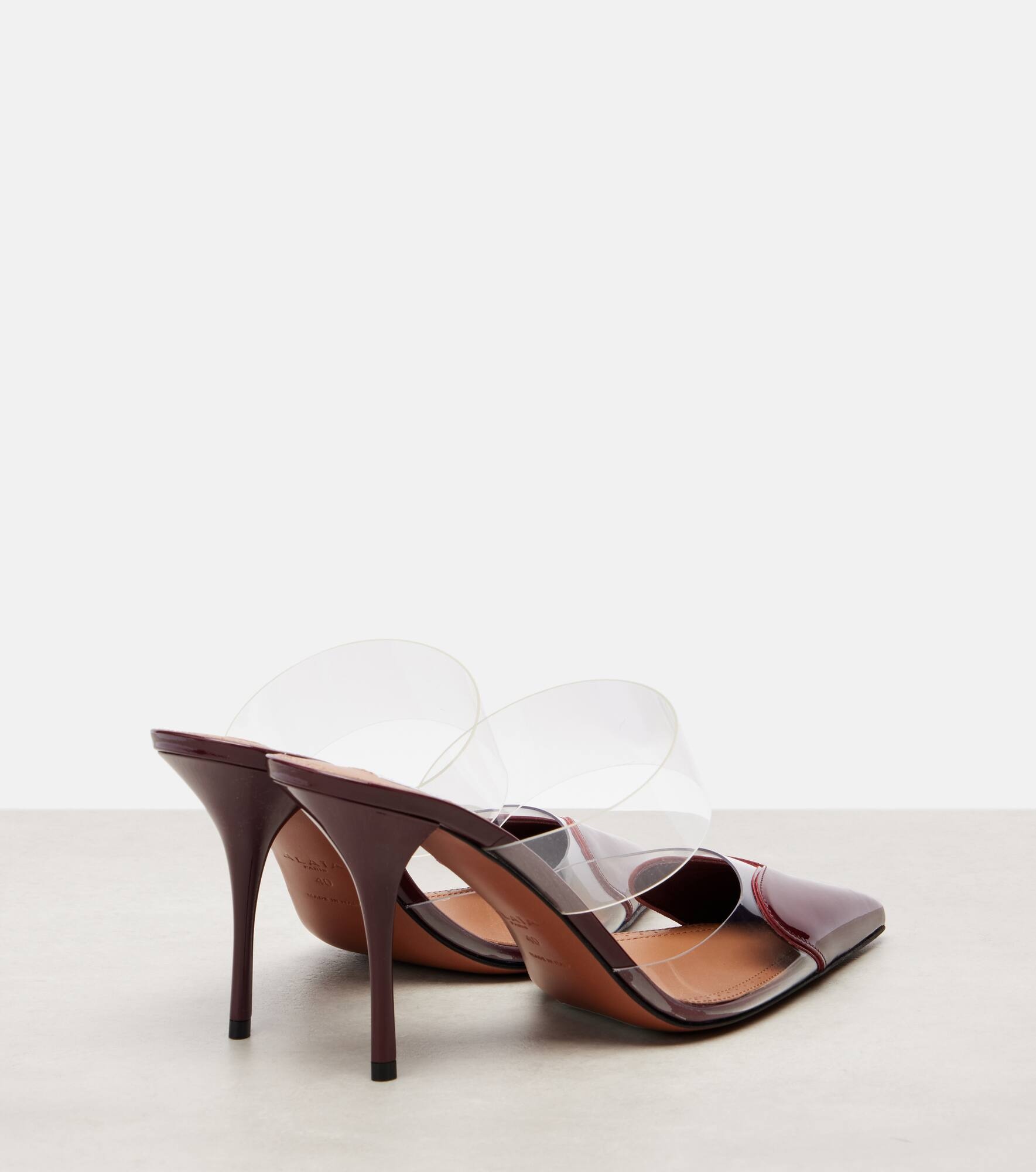 Le Cœur 90 patent leather and PU mules - 2