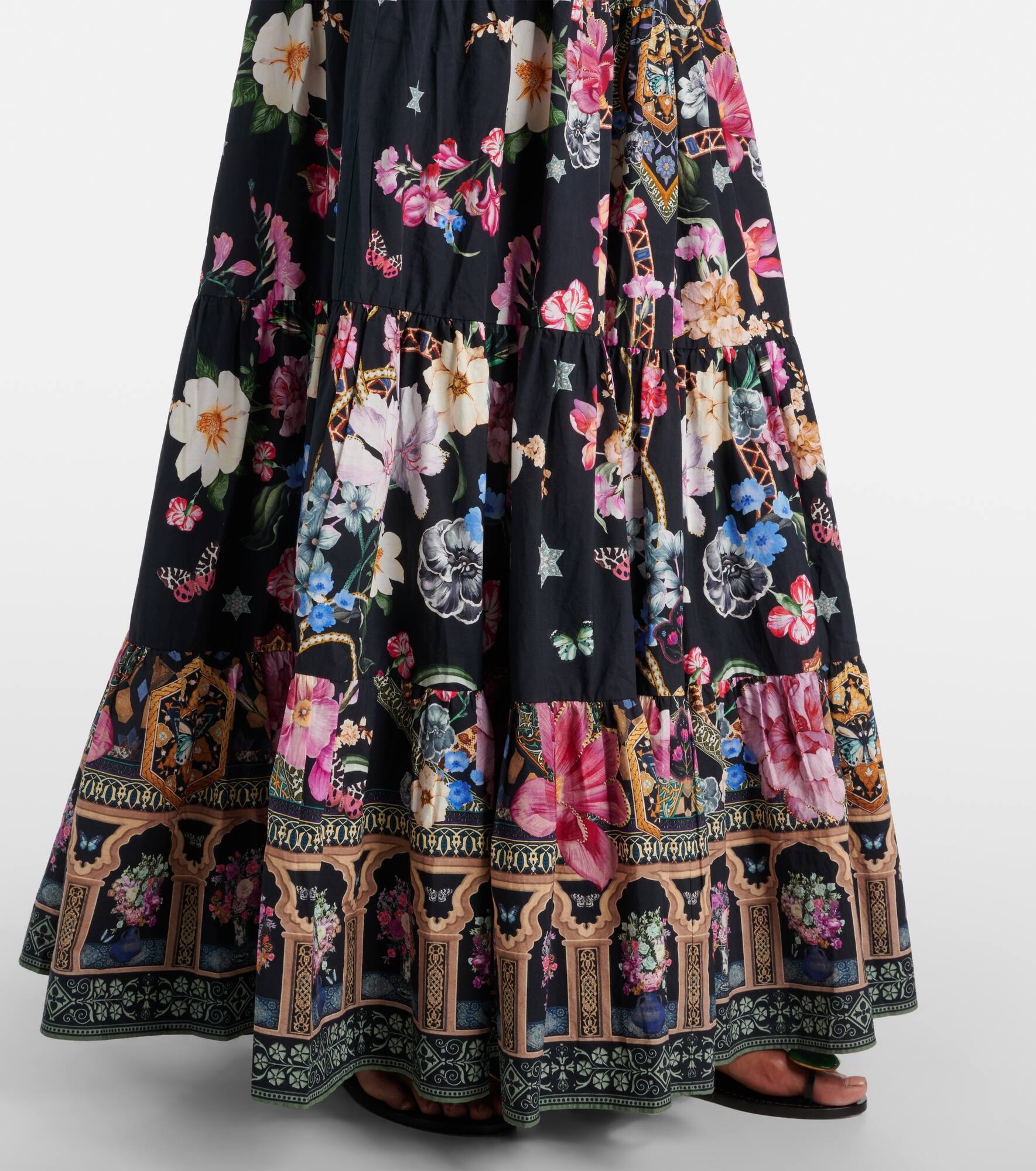 Crystal-embellished poplin maxi skirt - 5