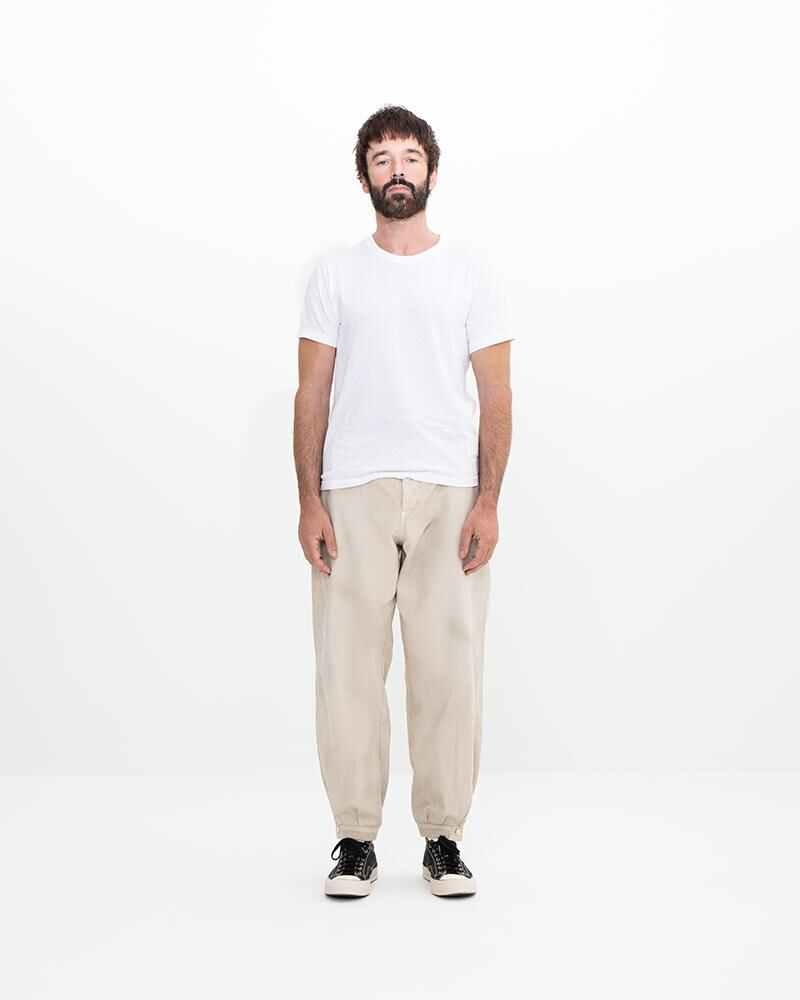 CARROL CHINO PANTS DMGD IVORY - 3