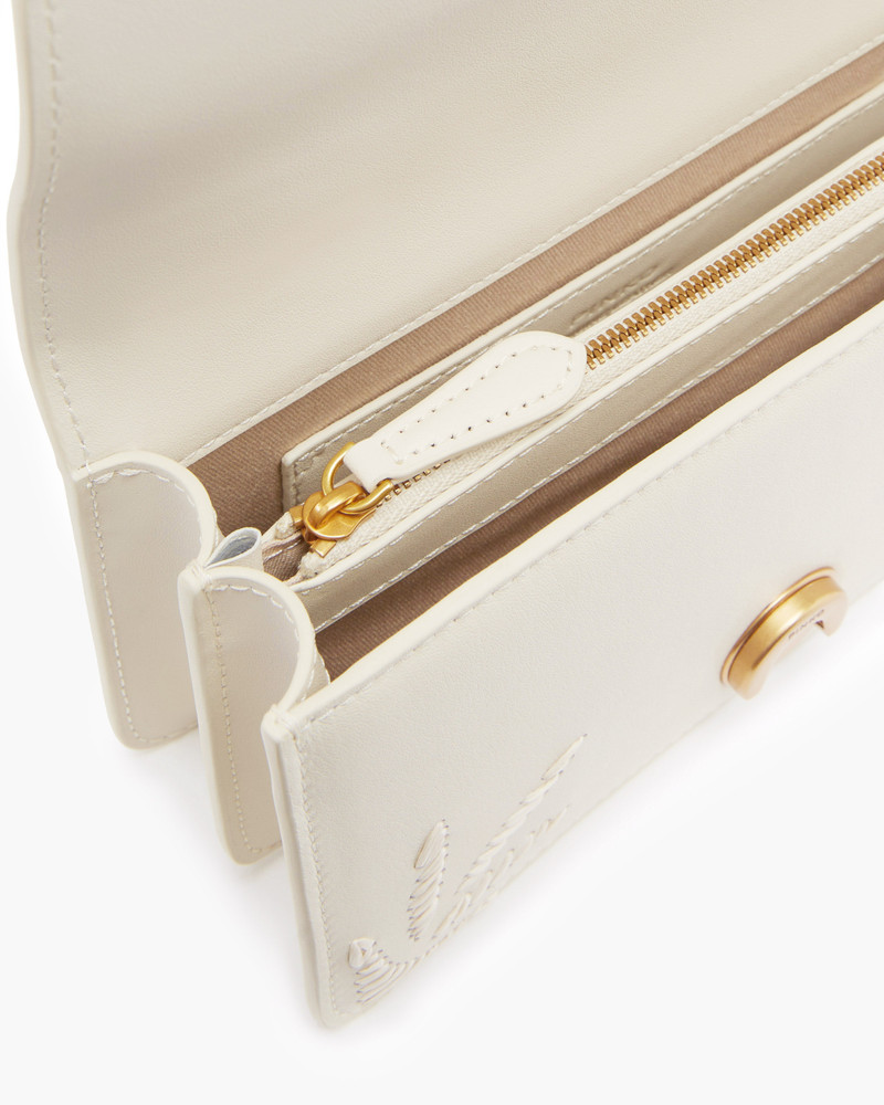 MINI LOVE BAG SMALL SHOULDER BAG WITH RAFFIA EMBROIDERY 4