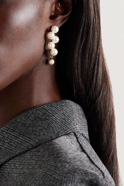 Jennifer Behr Marcella gold-plated faux pearl earrings outlook