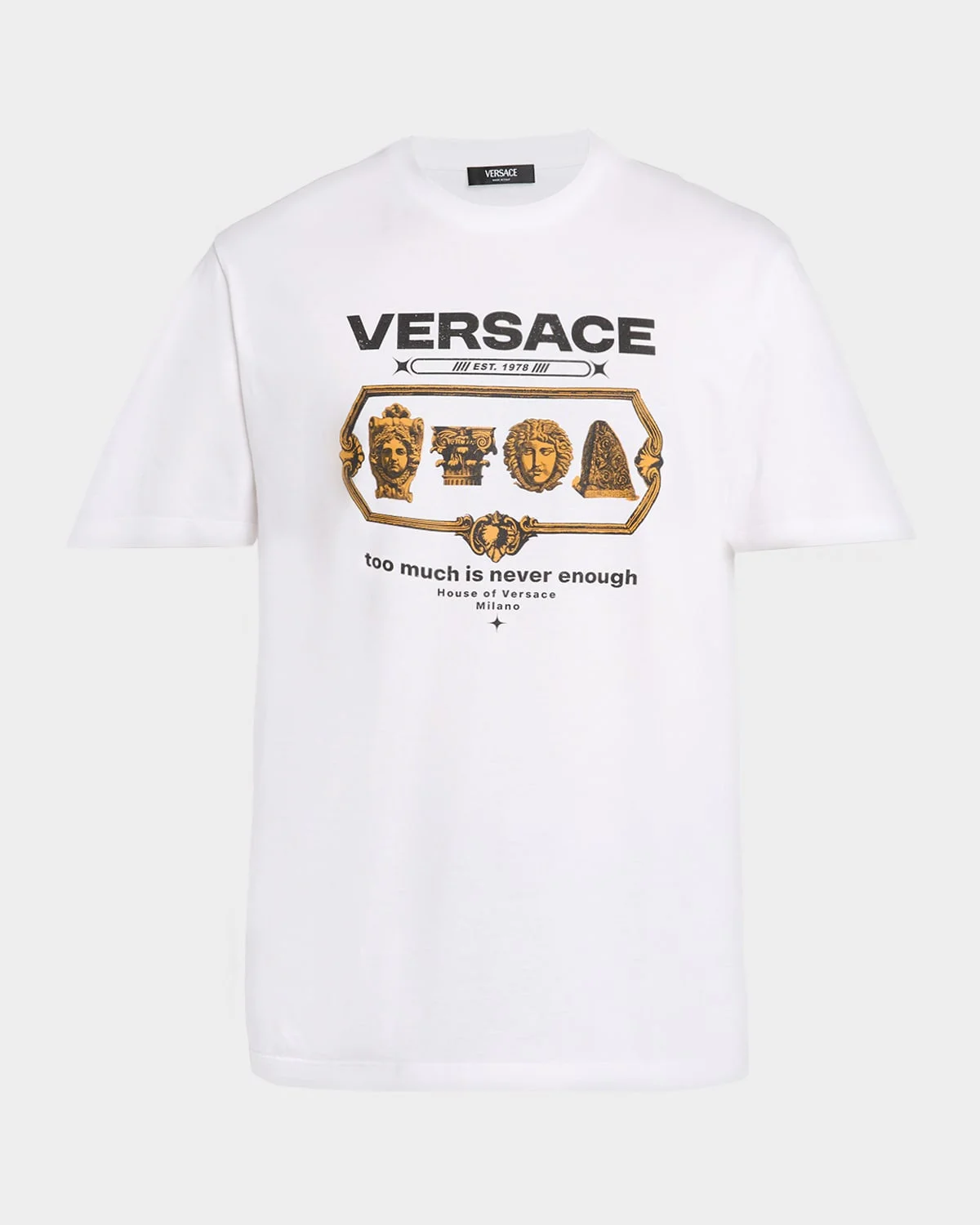 Men's Too Much Is Never Enough Medusa Cotton T-Shirt - 1