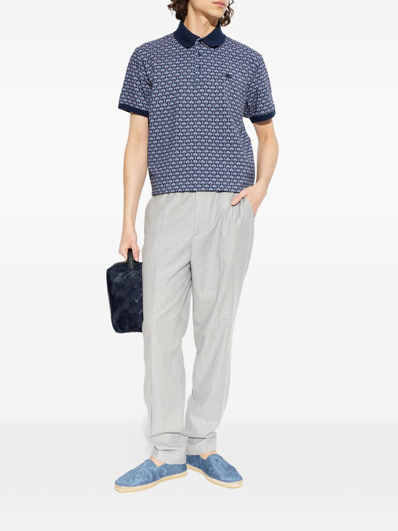 Etro floral-print polo shirt outlook